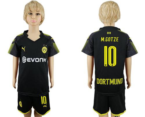 Dortmund #10 M.Gotze Away Kid Soccer Club Jersey - Click Image to Close